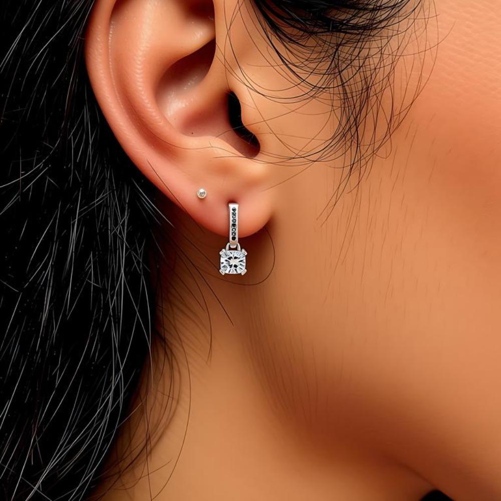 Black Awn Boucles d'oreilles pendantes exquises noires pour femmes