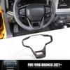 Carbon Fiber Steering Wheel Dashboard Meter Cover Trim Kit For Ford Bronco +