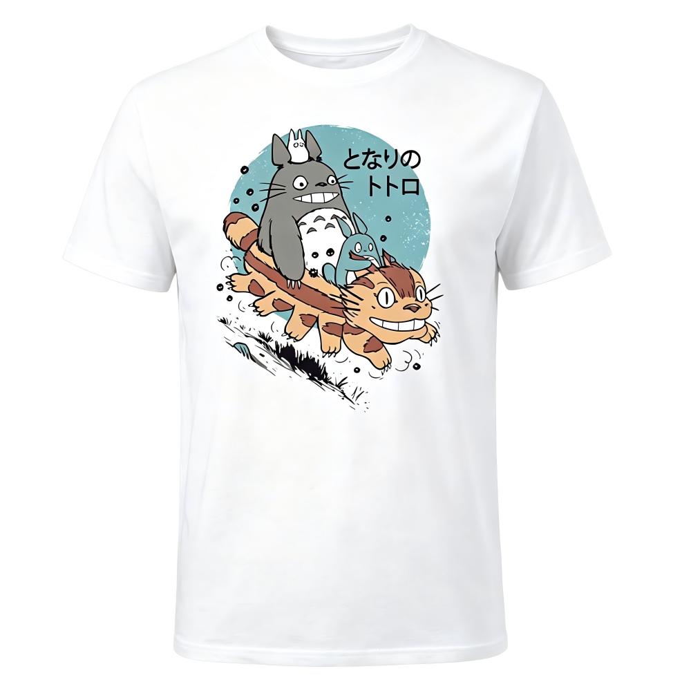 Cute Totoro Catbus Anime Graphic Print T-Shirt
