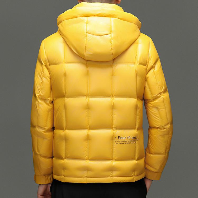 Men's Hooded White Duck Down Jacket - 2025 Winter Business Casual Outerwear.