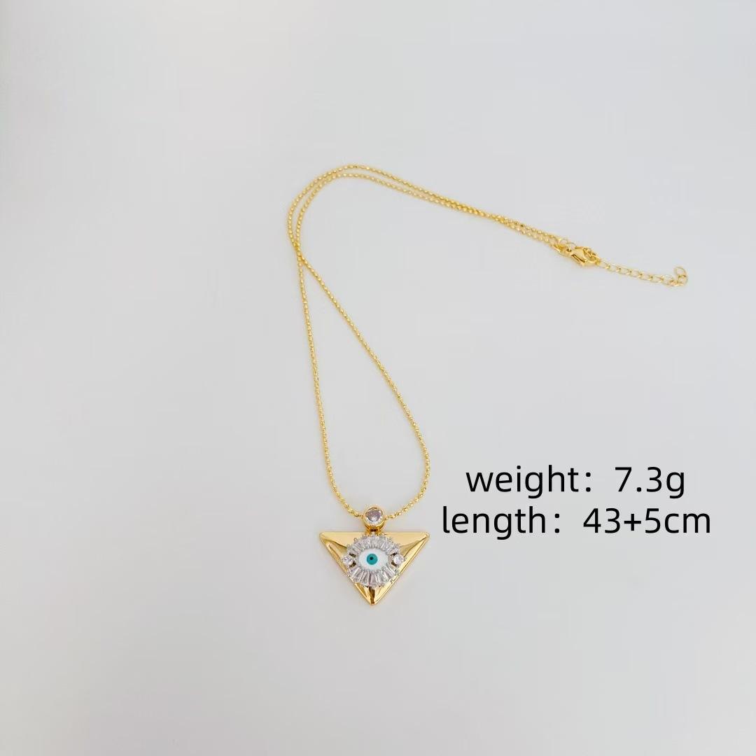 

Ожерелье с подвеской в виде глаза, винтажное ожерелье в виде глаза в стиле High Court, треугольное квадратное ожерелье