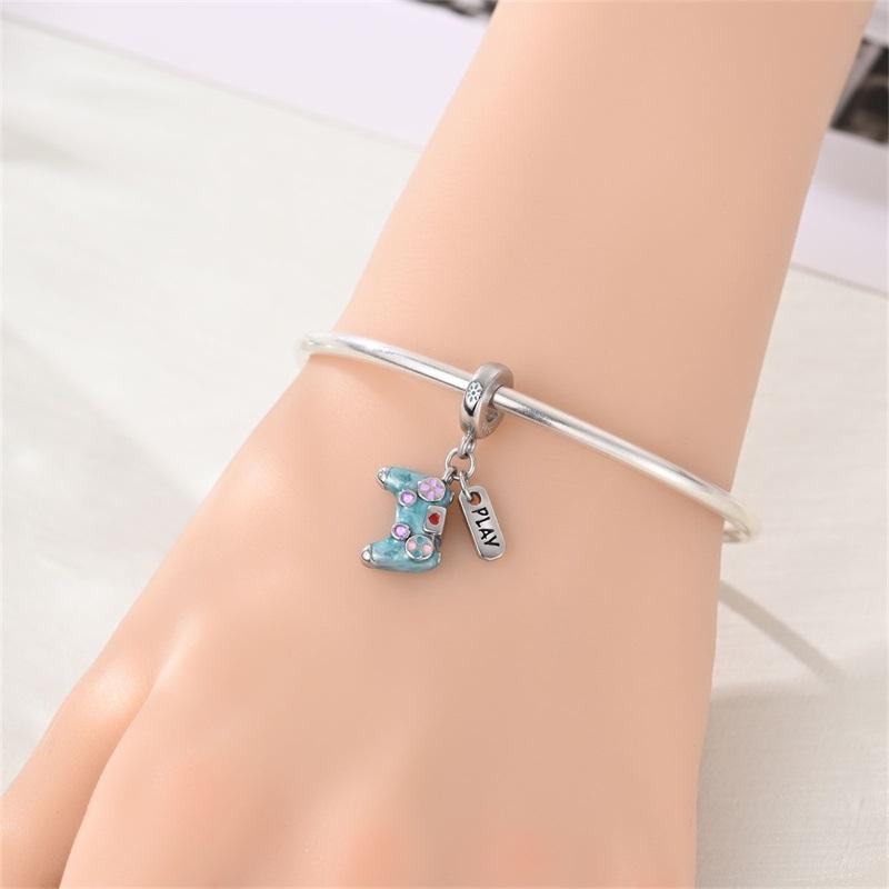 Game Enthusiasts Charm Bead Components Copper Metal Cute Cat Game Console Pendant Bead Component Bead Component Designed For High Quality Fine