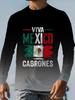 T-shirts à la mode avec drapeau mexicain, imprimé 3D, pour hommes et femmes, à manches longues, streetwear, surdimensionné, Harajuku, pour enfants
