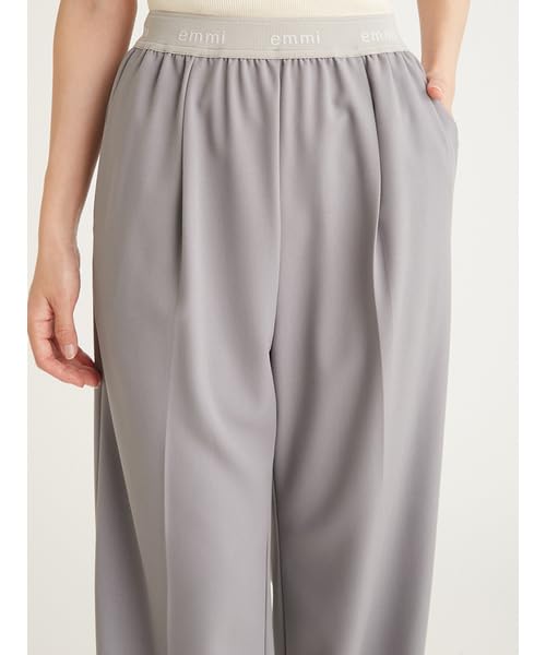 Logo Jacquard Elastic Tuck Pants [Emi]