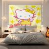 Hello Kitty Tapestry Cute Cartoon Wall Hanging Kawaii Star Heart Decor for Bedroom Dorm Living Room