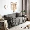 Nordic Style Solid Color Sofa Towel Simple Slipcover for Living Room Sofa Cover with Skirt 1/2/3/4 Seater Four Seasons Universal