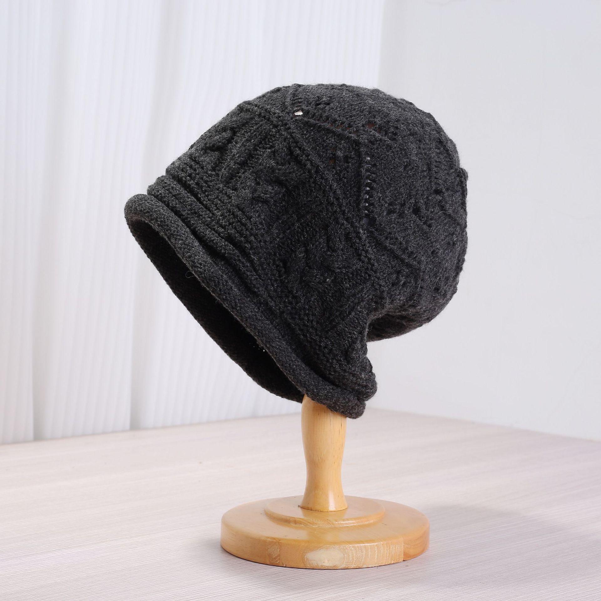 

1pc Winter Warm Solid Color Beanie Hat for Men and Women,outdoor Leisure Windproof Knitted HeadHat Thick SkullCaps for Dailywear One Size темно-сірий колір