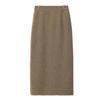 Women's High-Waist Knitted Bodycon Midi Skirt with Slit - Autumn/Winter 2024