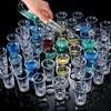 1.2oz Acrylic Shot Glass Bulk Set with Thickened Base Plastic Clear Shot Glasses Cups for Vodka Whiskey Tequila Espresso Liquor
