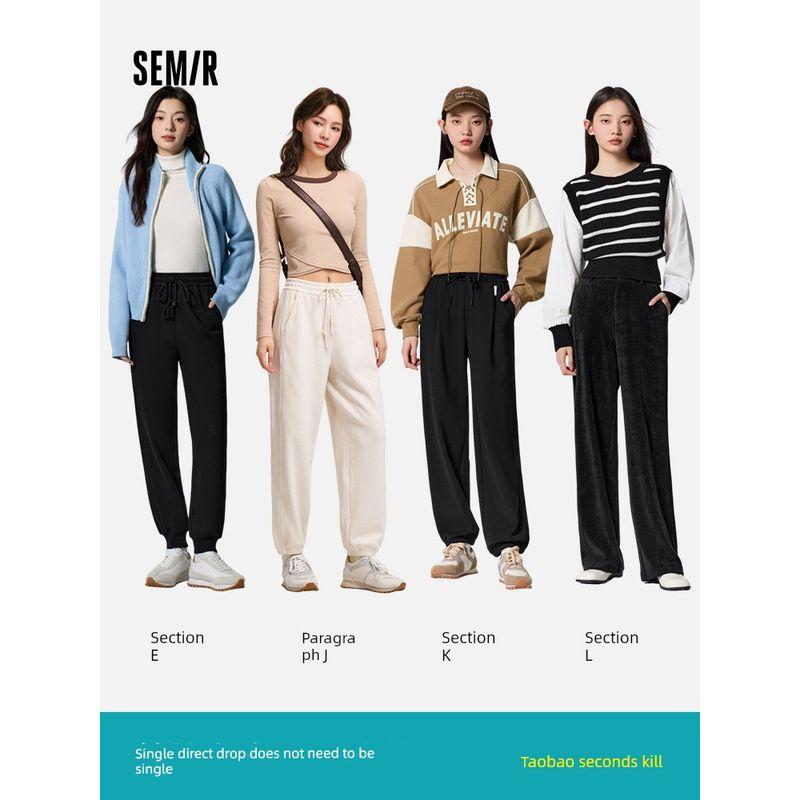 

Senma Texture Minimalist Autumn and Winter Velvet Padded Casual Pants Section I-Scrub Shark Pants-Deep Khaki 50790 M