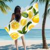 Lemon Pattern Soft Absorbent Beach Towel, for Outdoor Travel Camping Summer Holiday Beach Essentials