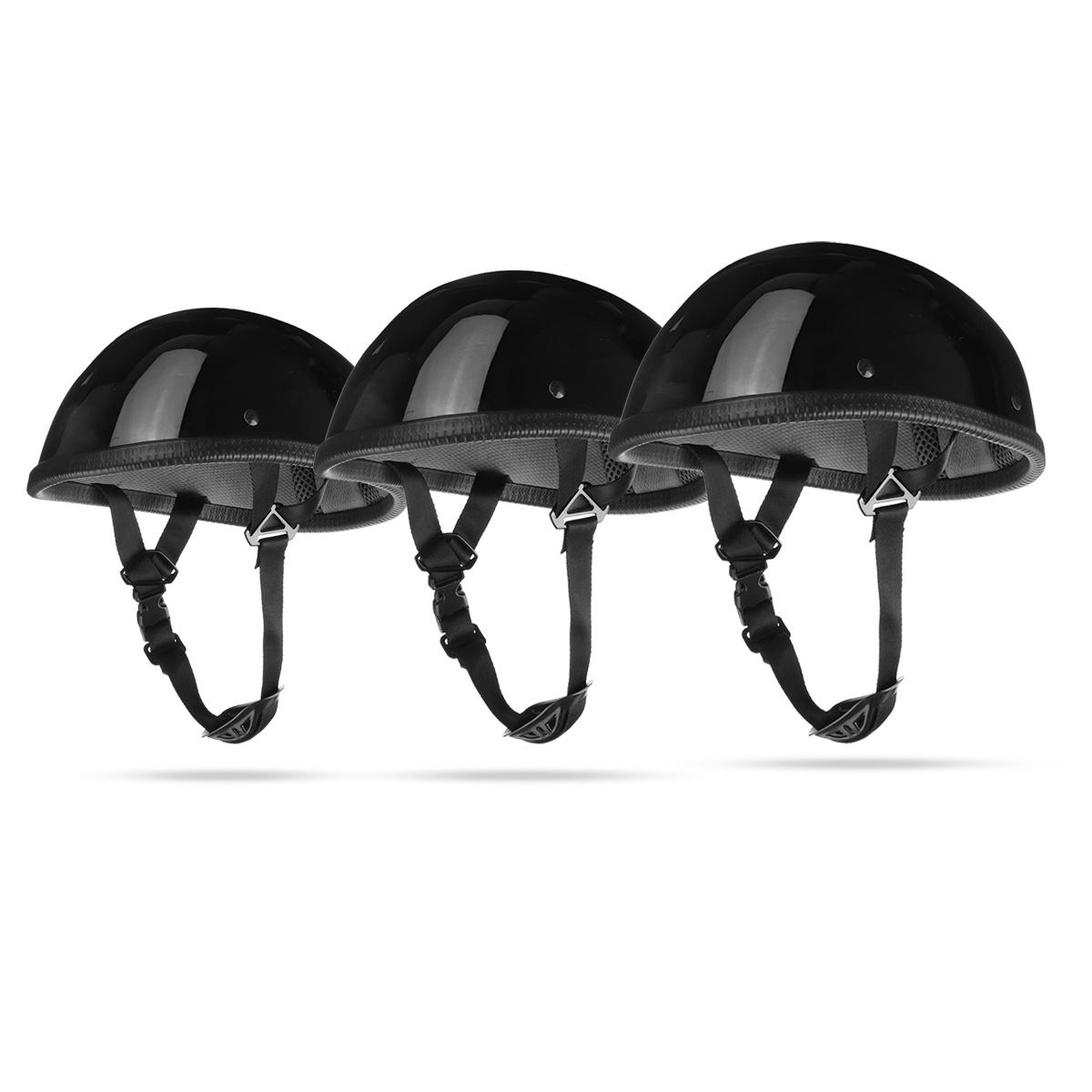 

S-2XL DOT Мотоциклетный шлем в немецком стиле с половиной лица для мотокросса Велосипед Матовый черный S