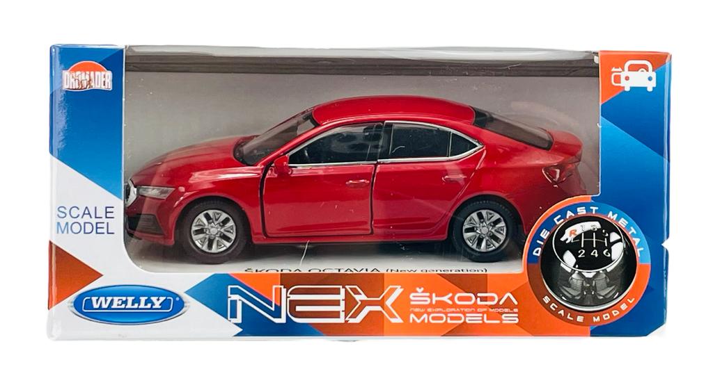 WELLY 2019 SKODA OCTAVIA MK4 RED 1:34 43806