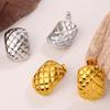Trendy Plaid Metal Stud Earrings for Women - Elegant and Versatile European & American Style