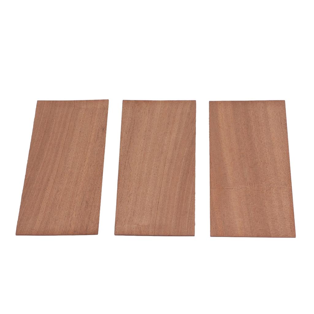 3PCS Guitar Veneer 188x98x2mm Sapele Wood Guitar Headplate Head Veneer for Repairment