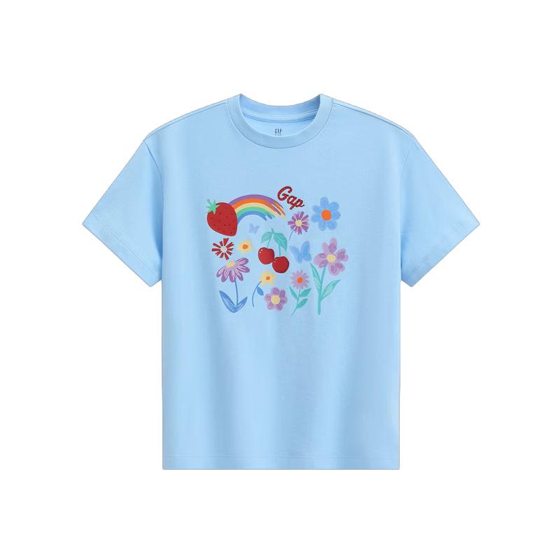 

GAP Girls Logo Rhinestone Loose Short Sleeve T-Shirt 150/72