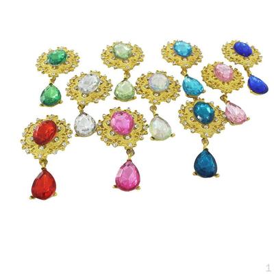 10 Pezzi Misti Design a Goccia Cristallo Bottoni Flatback Accessori per Creazione Gioielli - +Multicolore