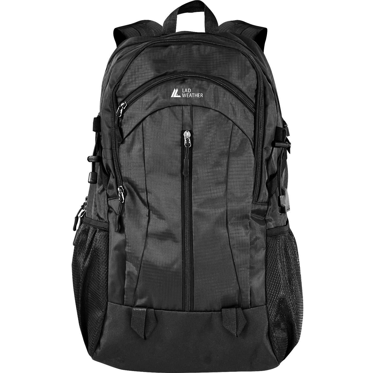 

LAD WEATHER Backpack for Men and Women, Water-Repellent and Stain-Resistant, Perfect for Commuting, School, and Hiking, with USB Charging Port (Black)