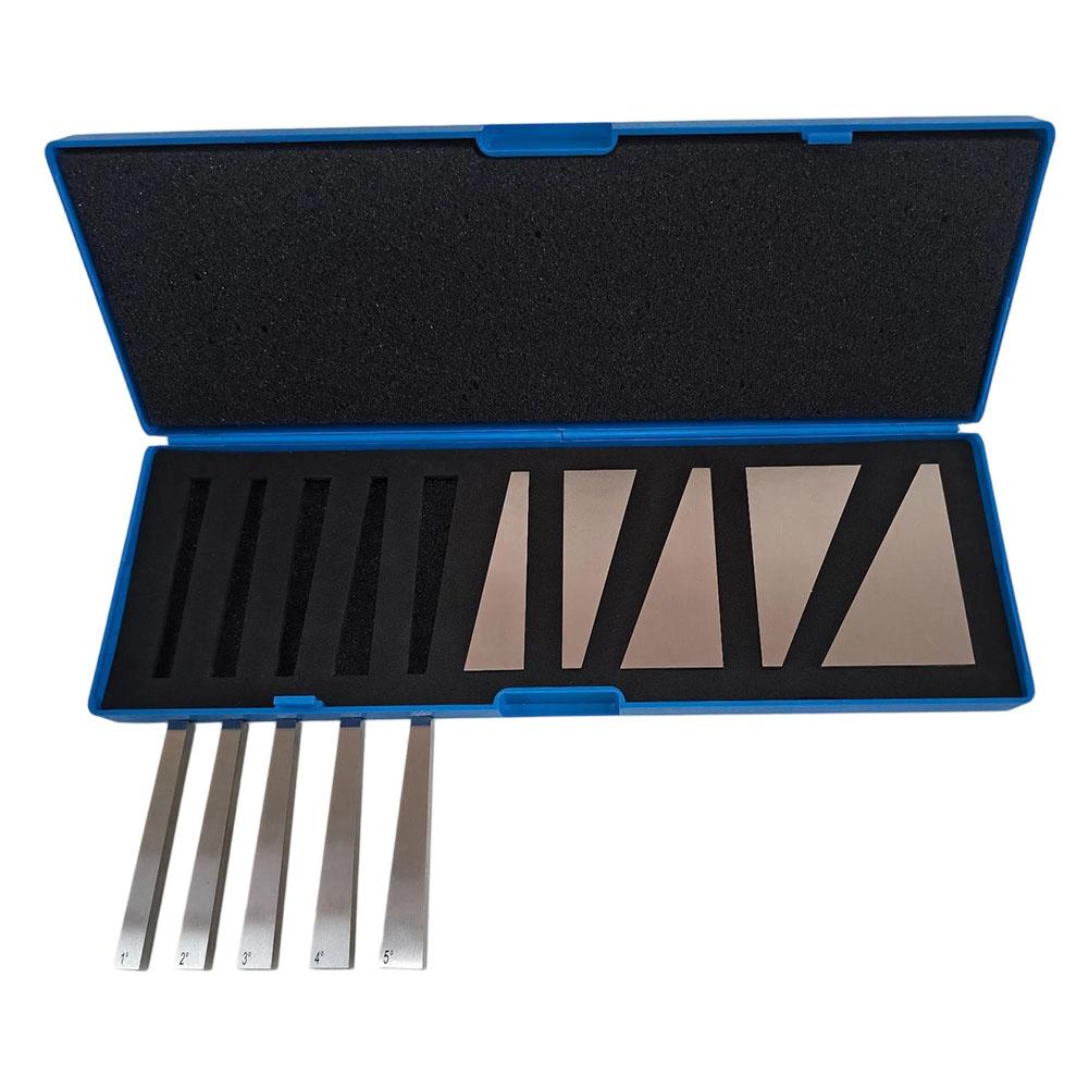 10PCS Angle Block Set, 1-30 Degree Angle Gauge Block Set Angle Inspection Block Precision-Machine Tool Slope Gauge Block