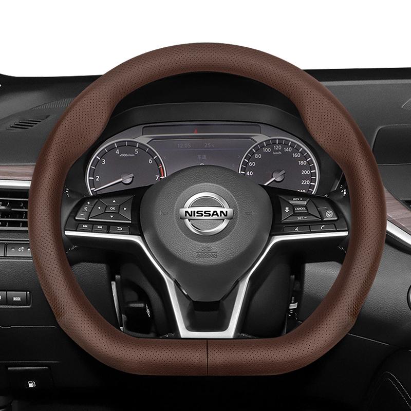 BGU1 For Nissan D-Shaped Steering Wheel Cover Ultra-Thin Micro Fiber Leather Sylphy Sentra Altima Teana Qashqai Xtrail Kicks Rogue