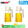 1-4Pcs 2in1 Oil Sprayer Bottle Plastic BBQ Cooking Oil Dispenser Olive Oil Pourers Sprayer Kitchen Baking Mister Vinegar Bottle