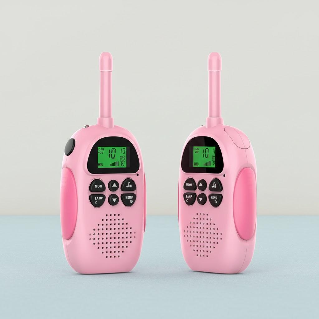 

2 Pcs Kids Walkie Talkies Toys Rechargeable 22 Channels 2 Way Radio 3KM Long Range Children Gifts