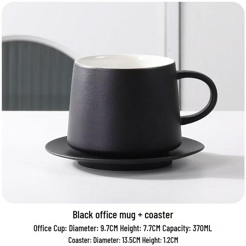Exquisite High-End Ceramic Coffee Cup & Saucer Set for Home or Office - Light Luxury Mug for Afternoon Tea