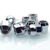 20 pcs 21mm height  Open End Lug Nuts M12x1.5 M14x1.5 1/2-20,  9/16-18, (19mm) Hex , Cone Seat Car Wheel Nuts Sliver