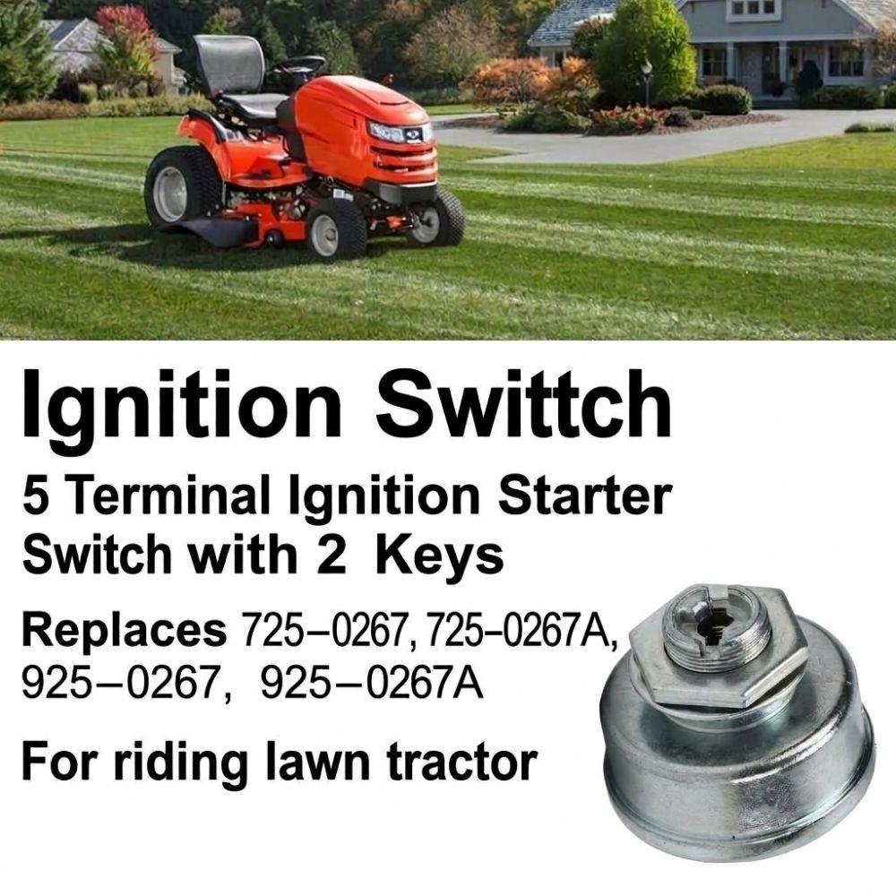 Metal Construction Ignition Switch 5 Terminal Ignition Starter Switch For Lawn Mower