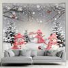 Christmas Tree Snowman Pattern Tapestry Bedroom Living Room Home Christmas Decoration