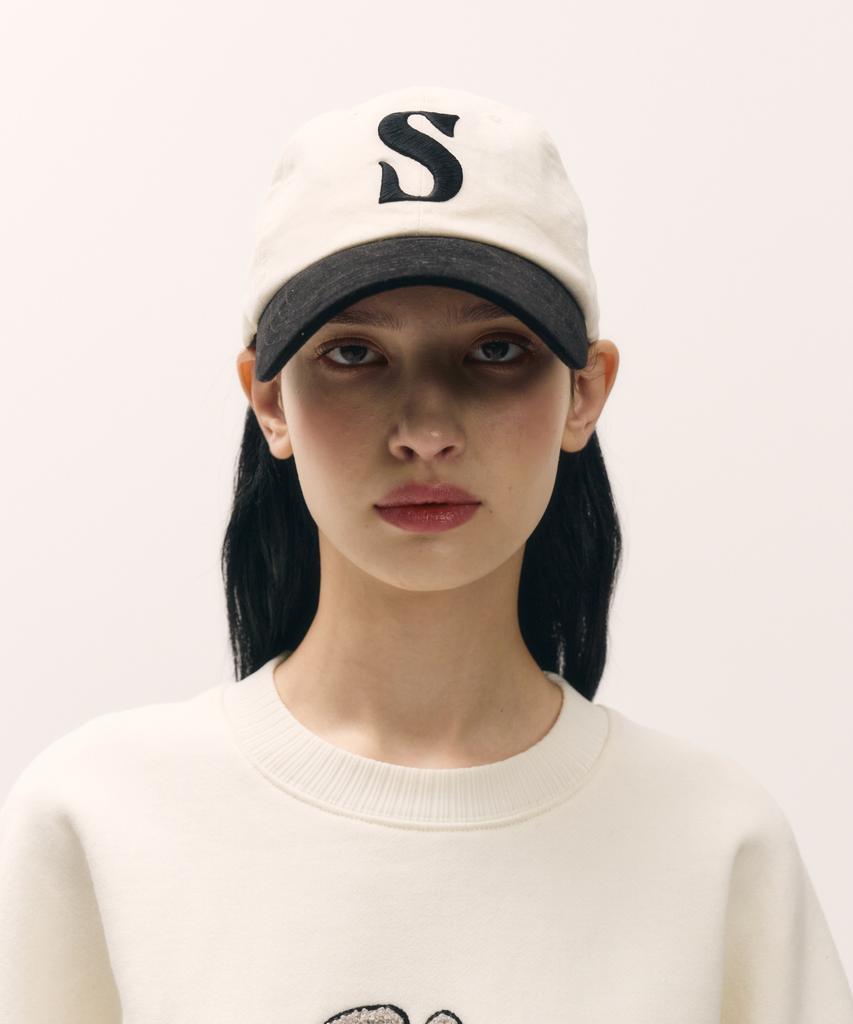 Seteo Vintage Mix Casual Ball Cap Cream Black