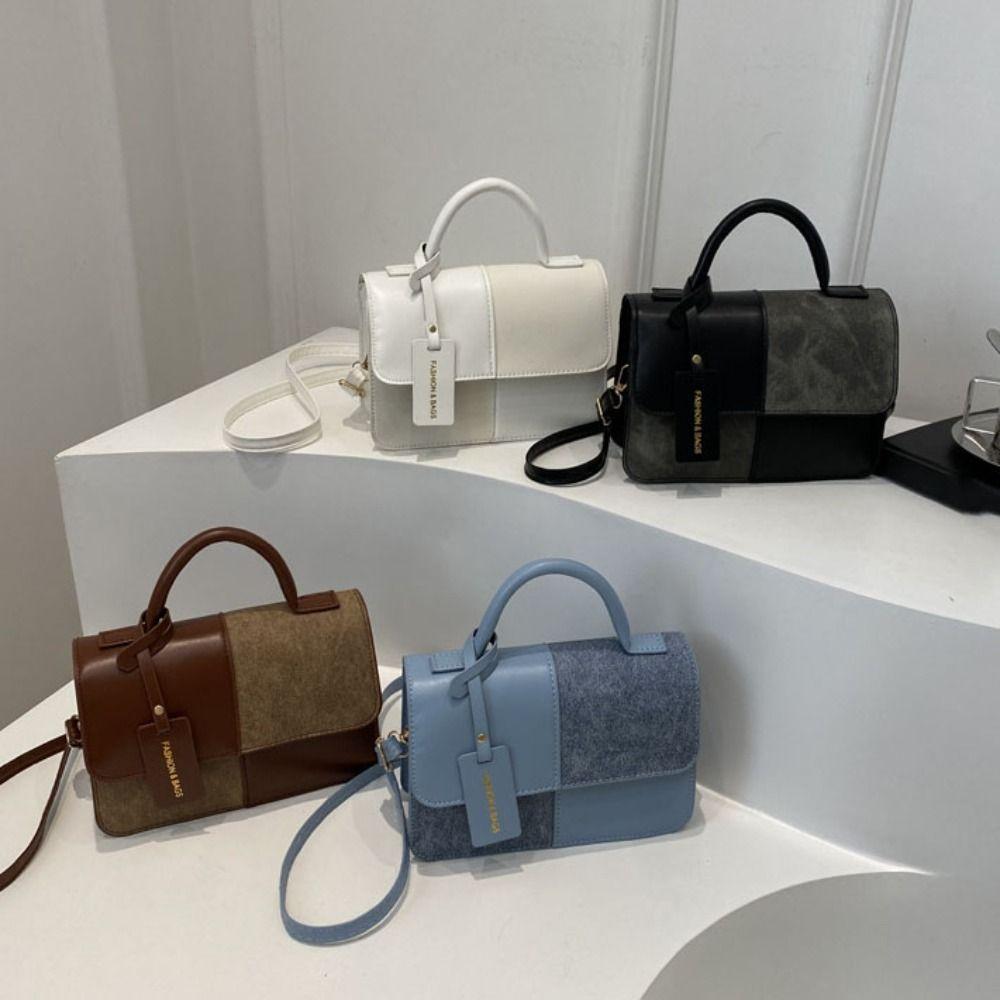 Portable Mini Travel Bag Color Blocking Ladies Crossbody Bag Messenger Bag Small Square Bag Girls