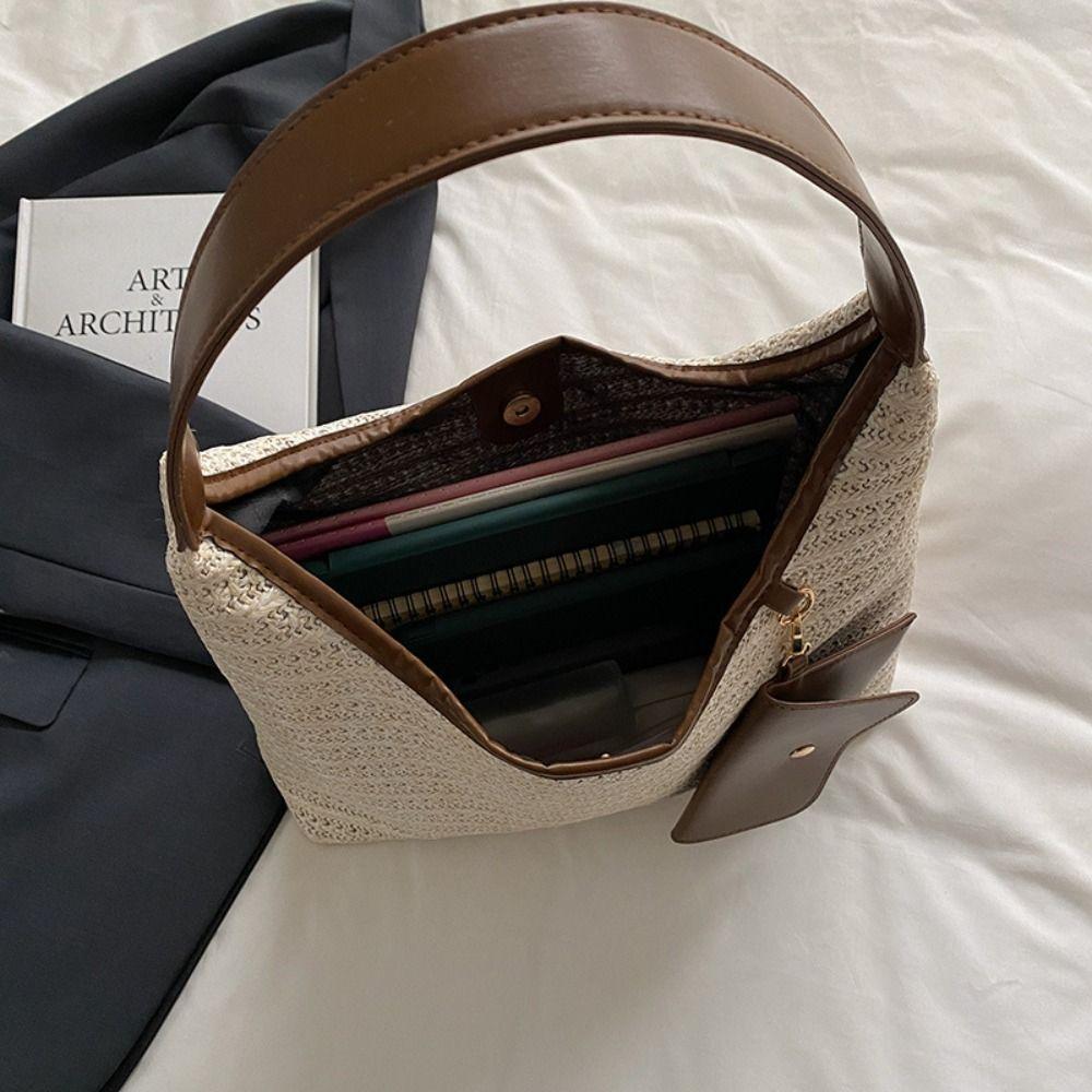 Summer Straw Shoulder Bag Leisure Women's Tote Bag New Weave Straw Bag  Handbag