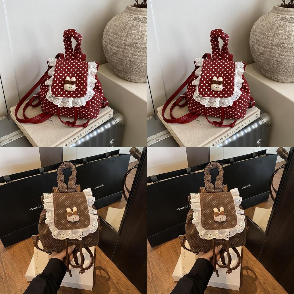 Sweet Style Mini Backpack Featuring Lace Elements For Womens Daily Fashion