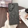 Luxury PU Leather Cartoon Deer Case for Samsung Galaxy S24 S25 S26 Ultra S24 S23 S22 FE Cases for Magsafe Wireless Charge Cover