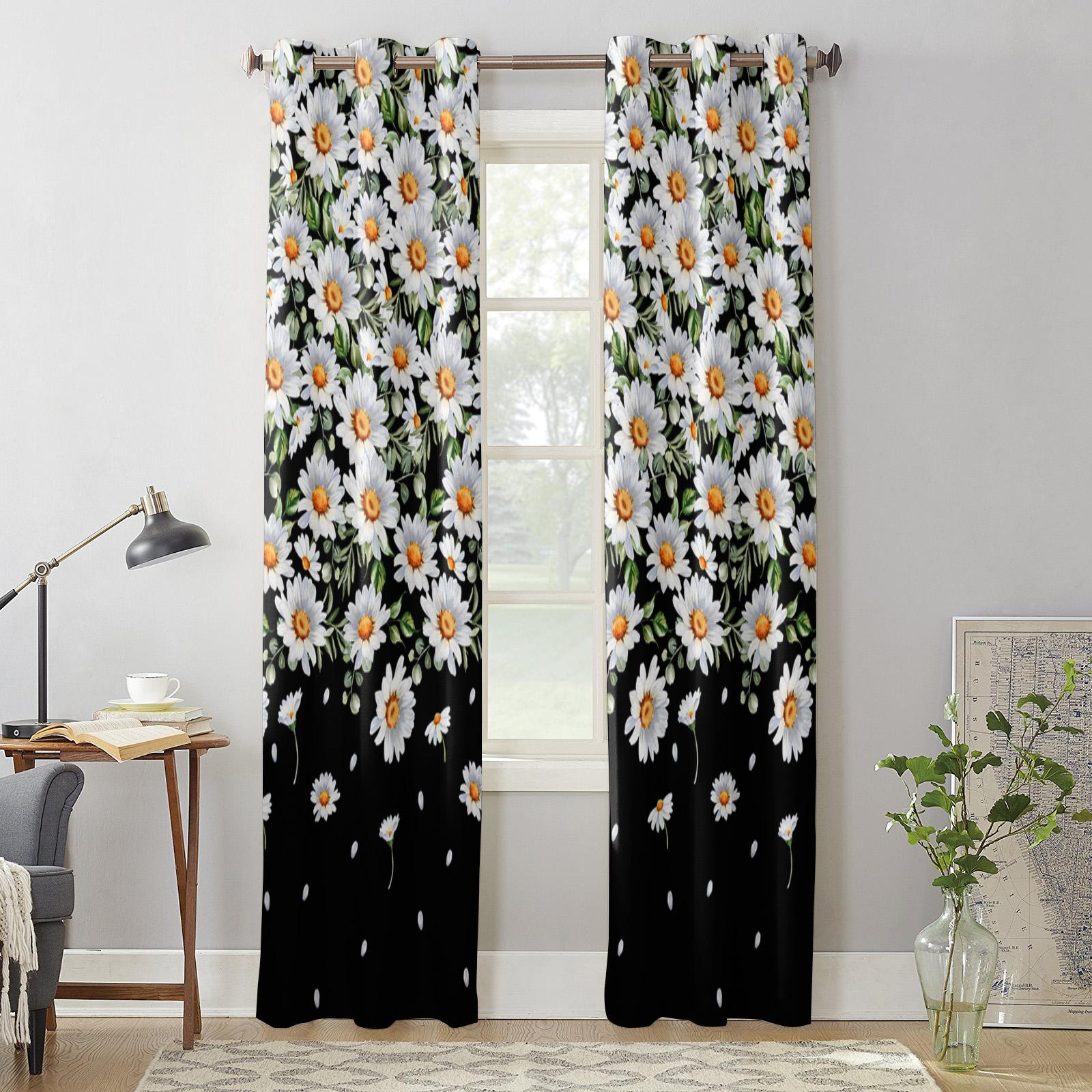 Белая ромашка с цветочным градиентом — фото 5