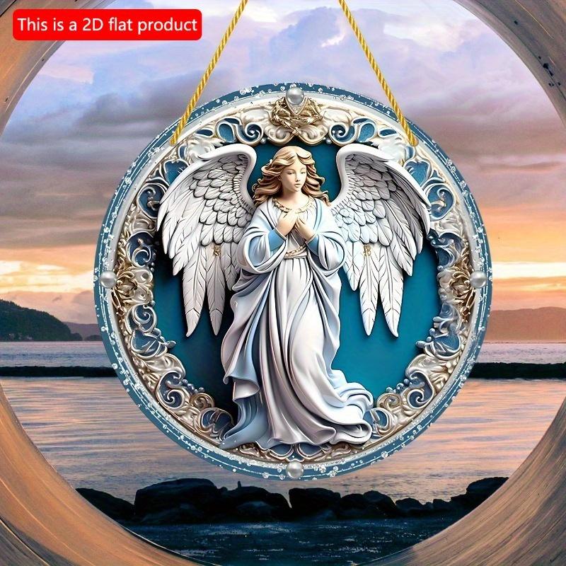 2d Flat 20*20cm Home Wall Decor Chain Pendant Decor Chandelier Chain Cover, Translucen Plate Decor for Garden, Home, Room, Porch Wall Art
