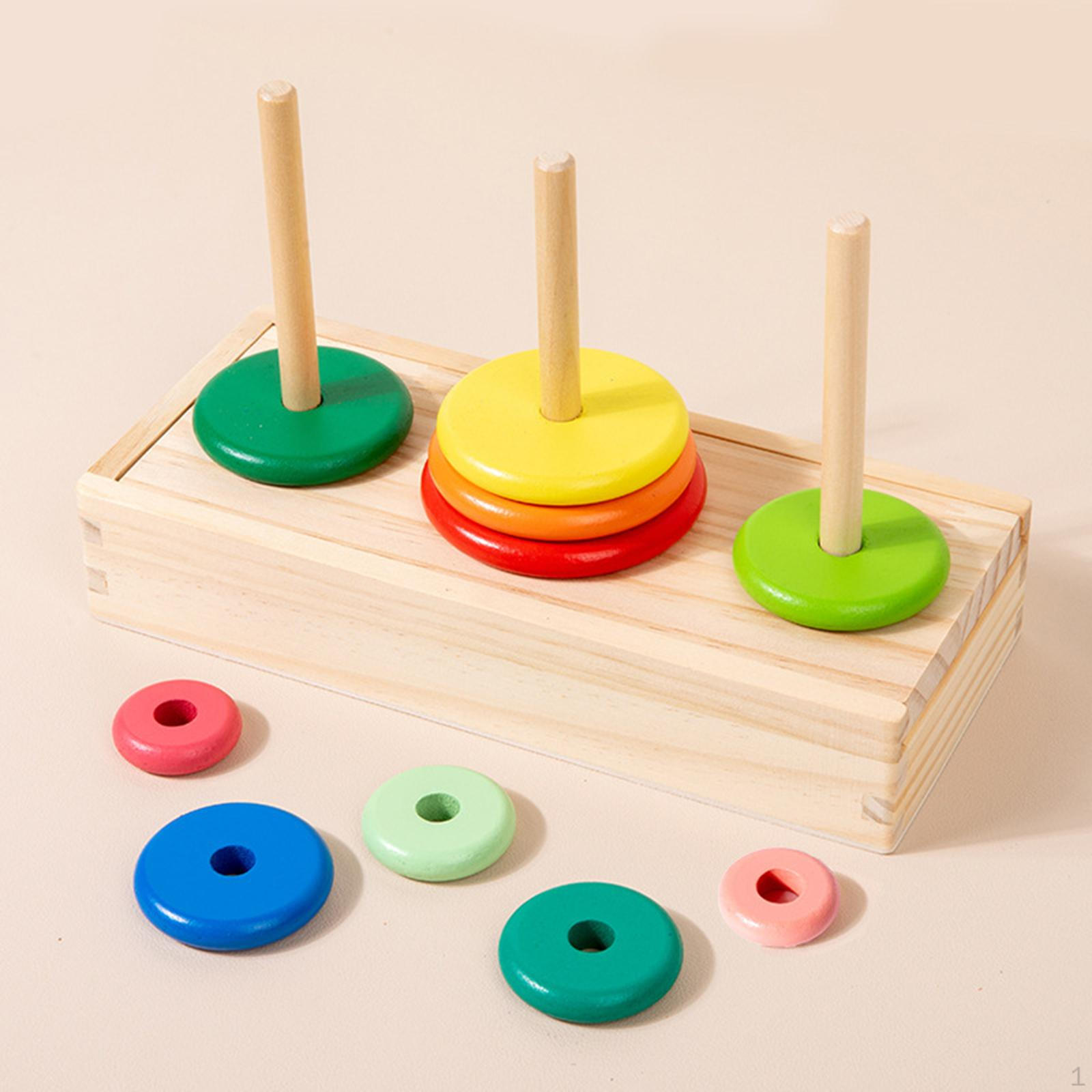 

Stacking Toy Teasers of Intellectual Wood Colorful Kids Color Recognition Infant Mind