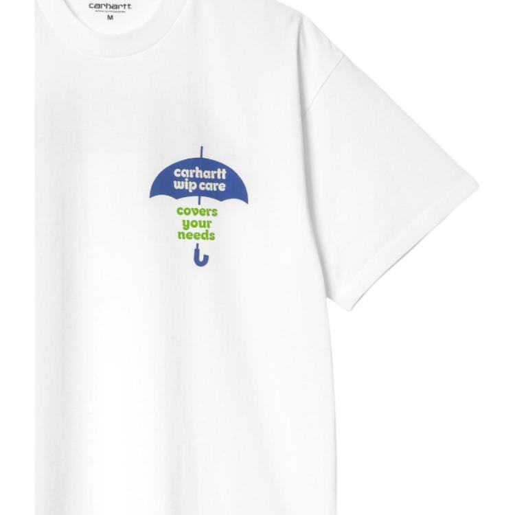 Carhartt WIP SS24 S/S Covers T-Shirt Umbrella Letter Print Crew Neck Short Sleeve T-Shirt Unisex T-Shirts White I033165-02-XX