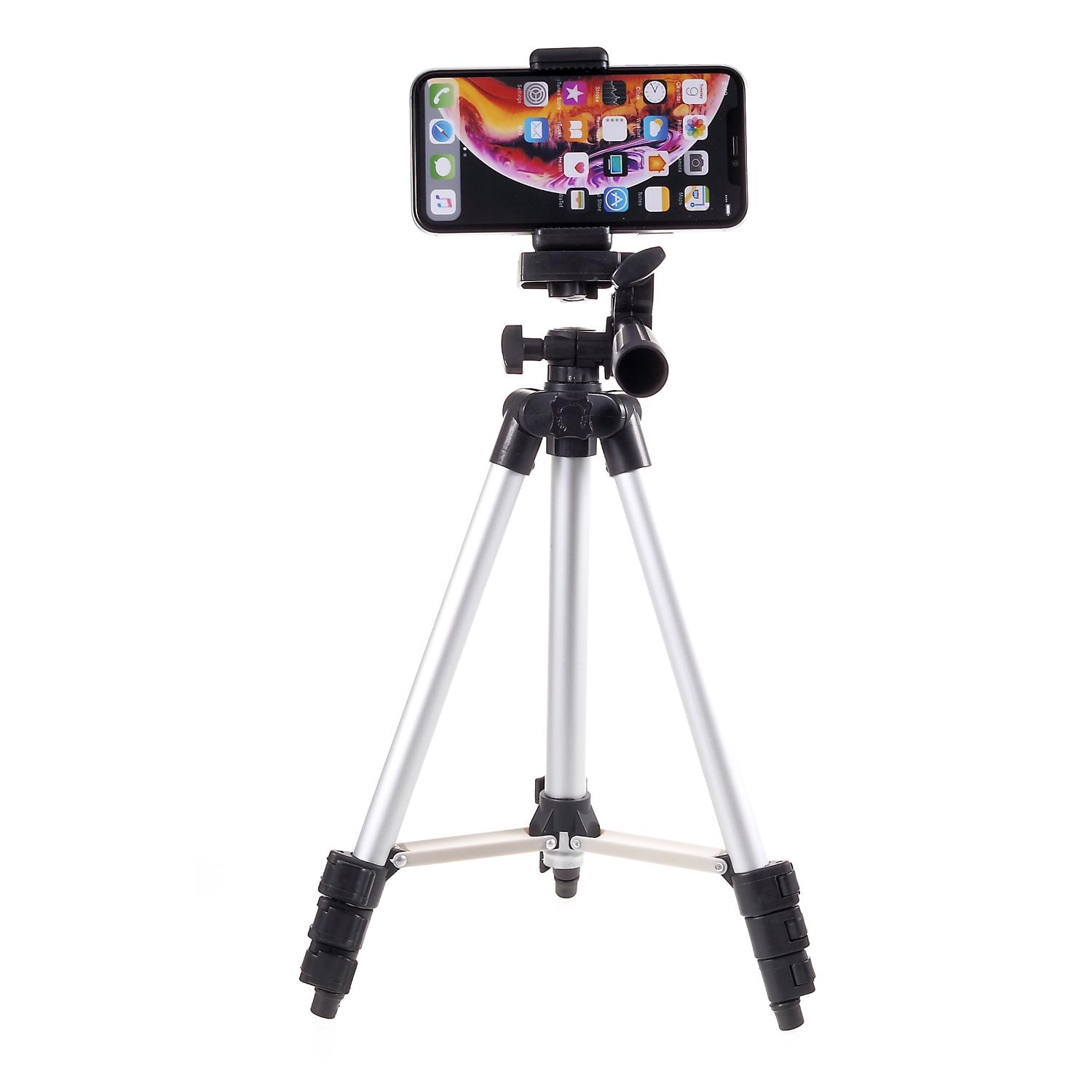 

3110 Aluminum Adjustable Tripod Holder with Phone Clamp,Clamp Width: 57-83mm