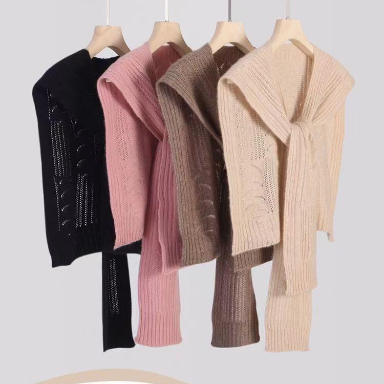 Versatile Cashmere Knit Shawl: Fashionable, Warm, Simple for Spring & Autumn