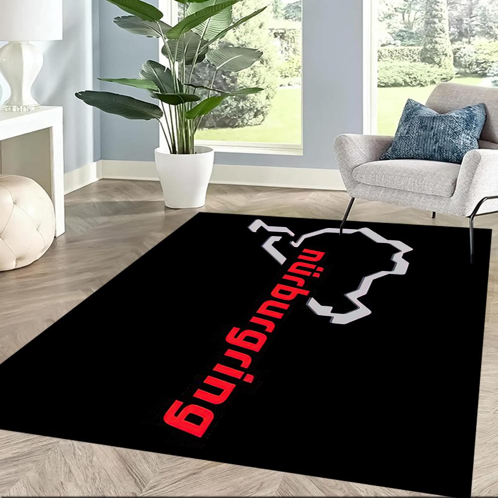 Nürburgring Rennstrecke Quadratische Teppiche sind eine großartige Wahl für Wohnzimmer, Schlafzimmer, Heimdekoration und als Geschenke.
