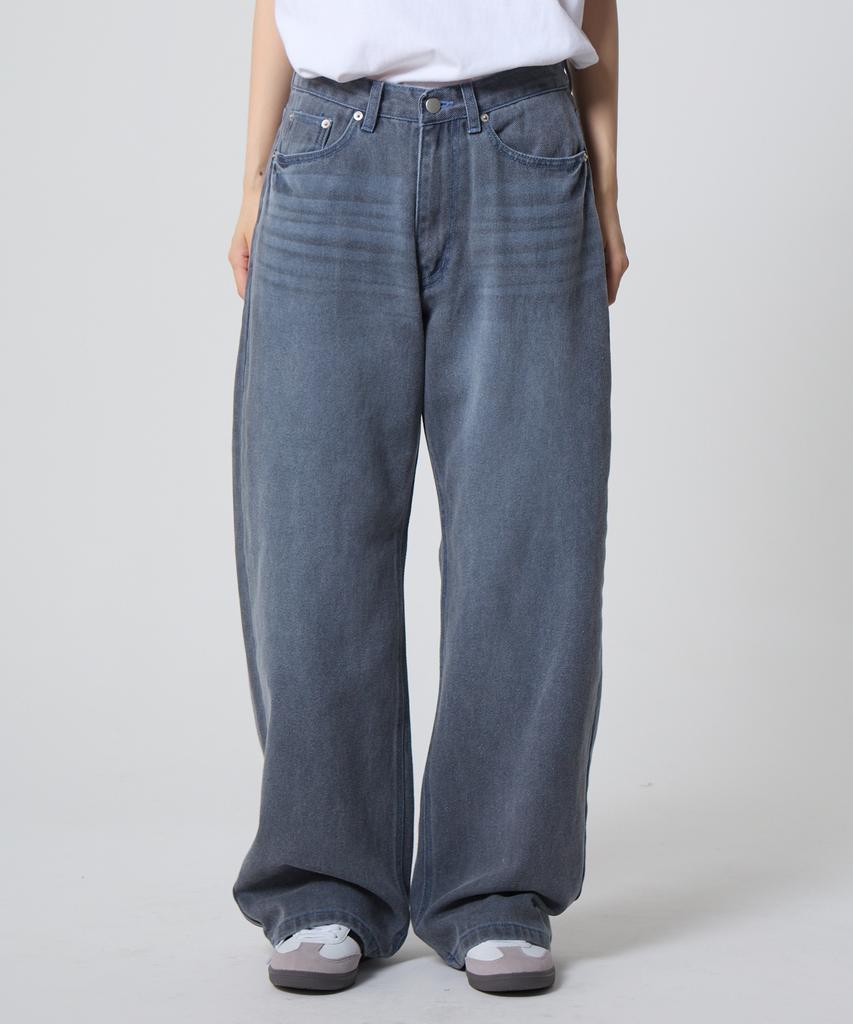 UNKNOWN PLANET Daily Wide Pigment Pants Gray