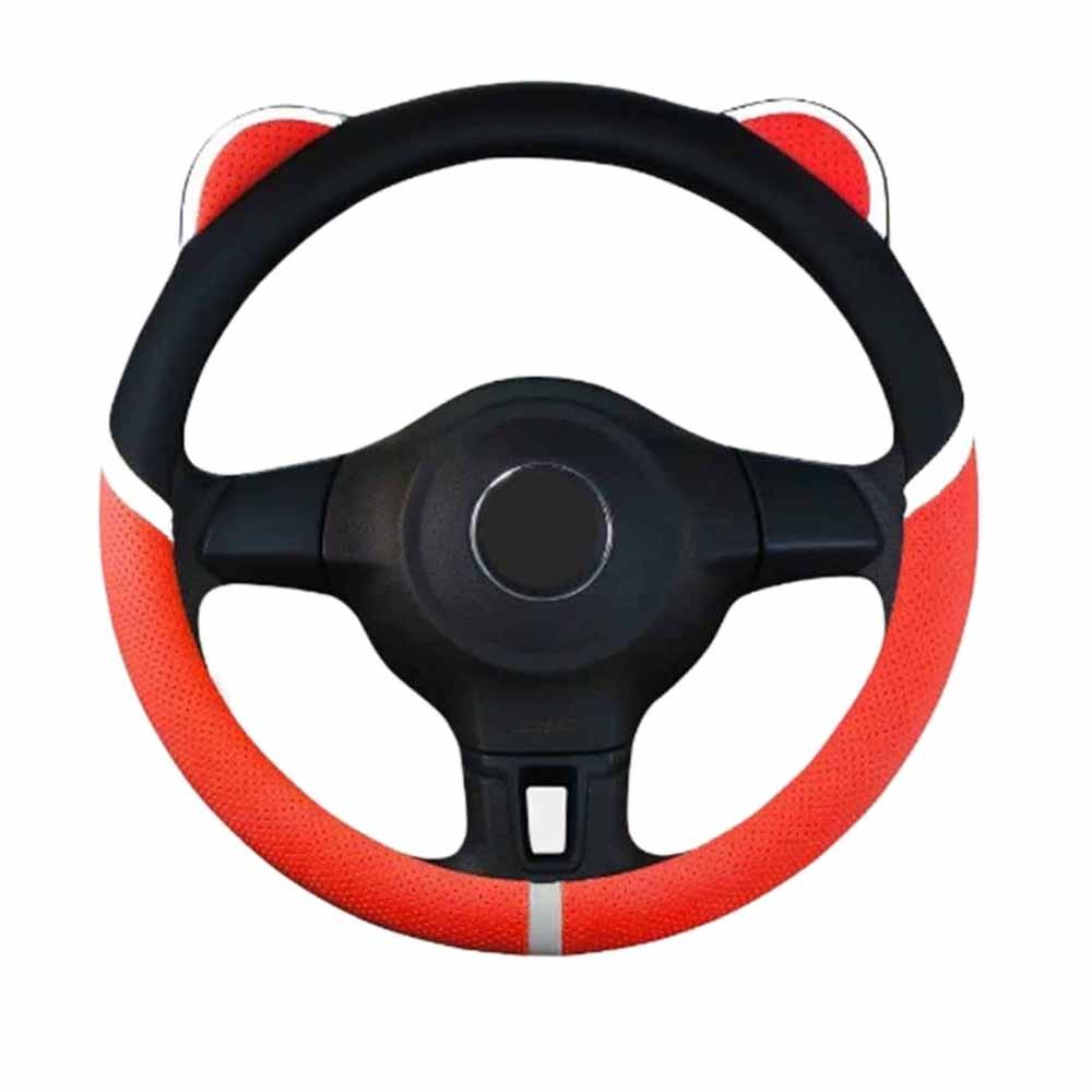Breathable Car  Steering Cover Anti Slip Steering Wheel Sleeve Cute Handle Cover  Women Use