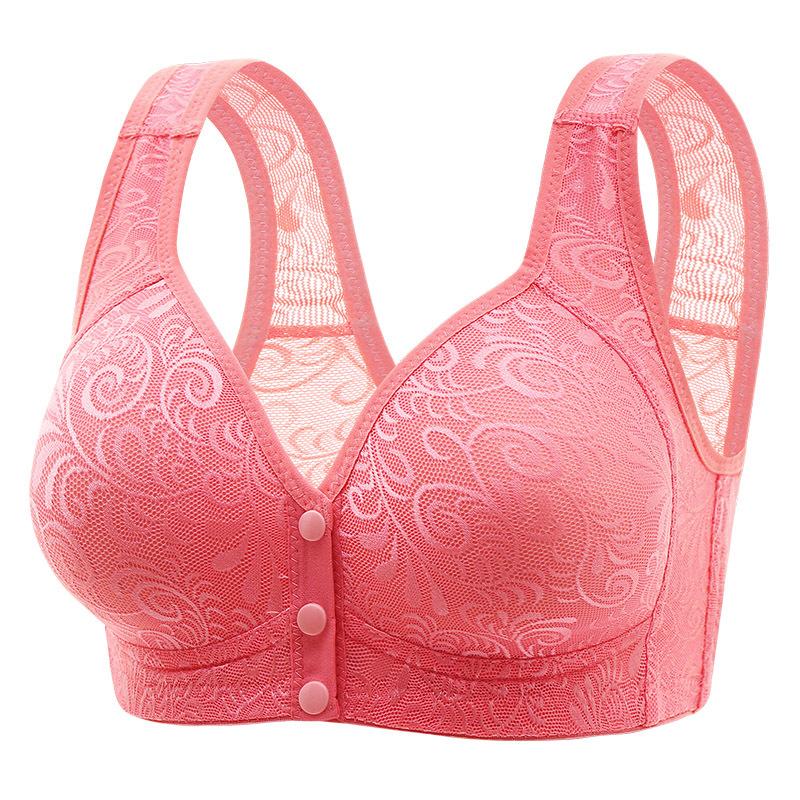 Sexy Frontöffnung Unterwäsche für Mütter mittleren Alters und ältere Frauen ohne Bügel, Große Größe Push-up Anti-Hänge BH, BH im Weste-Stil
