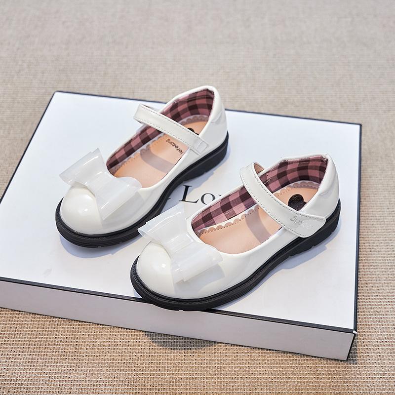 Mädchen-Lederschuhe, Frühjahrs- und Herbstmode, neue Kinderschuhe, Mädchen-Auftrittsschuhe, schwarze weichsohlige Einzelschuhe für kleine Mädchen