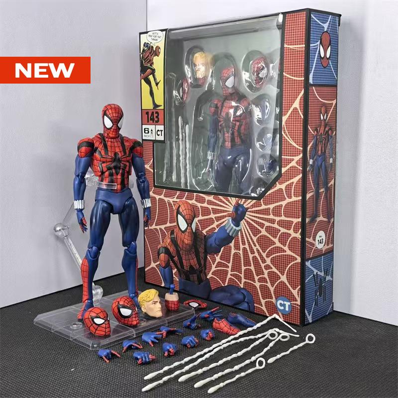 In Stock Full Range Ct Toys Spiderman Mafex 143 Ben Reilly Comic Ver The Amazing Spider-Man 001 Anime Action Figure Toys Gift