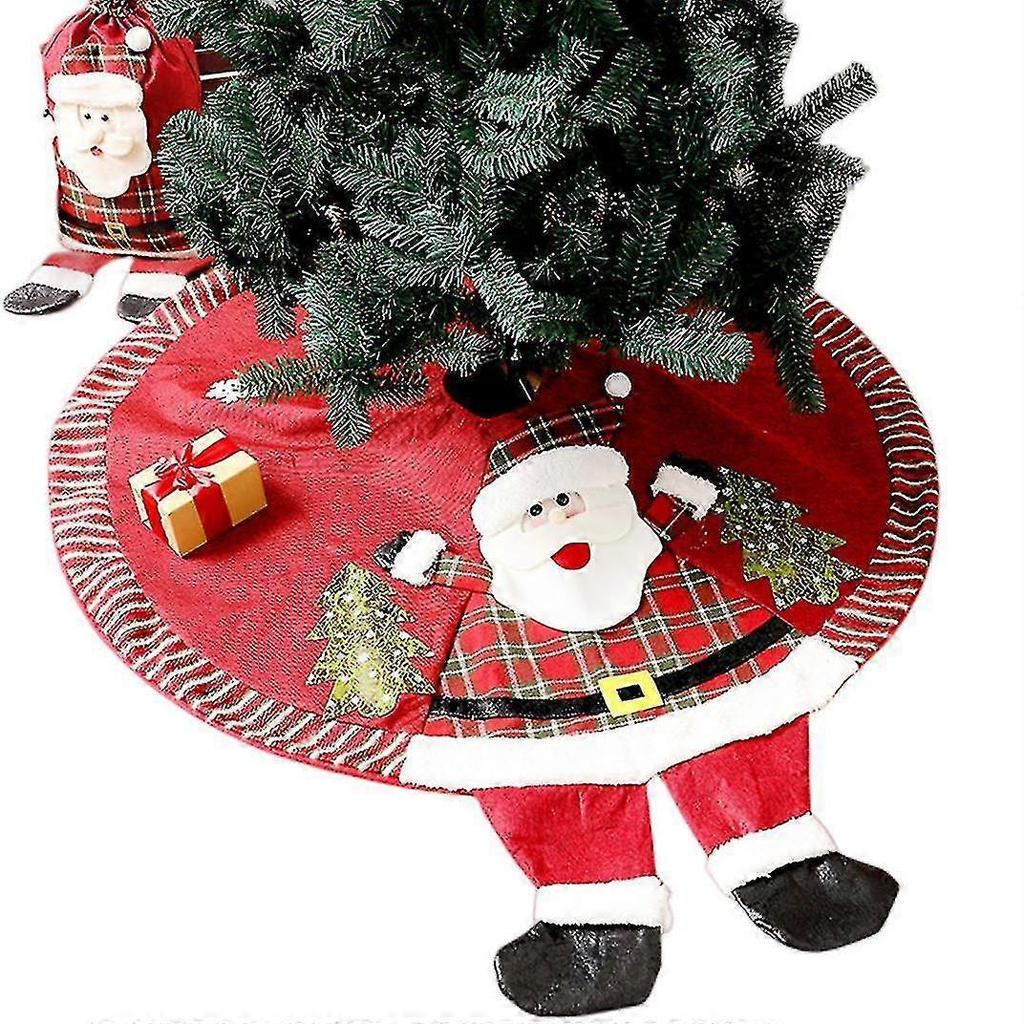 Christmas Tree Skirt Santa's Tree Skirt For Xmas Holiday Party Decorations
