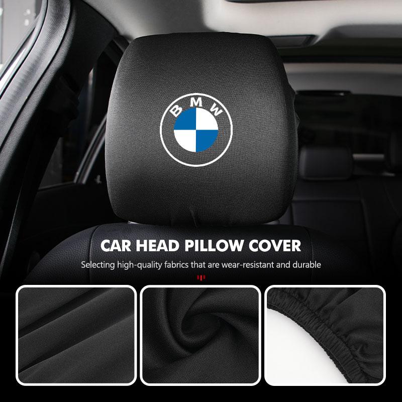 QAED6 For BMW Car Seat Headrest Pillow Cover Dust Dirty-proof Protective Cover Accessories E46 E90 E60 F10 E39 F30 E36 E87 E90 E30 E53