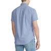 Polo Ralph Lauren Ss23 Check Logo Embroidered Single-Breasted Short Sleeve Shirt Men Shirts Blue 710802652-005
